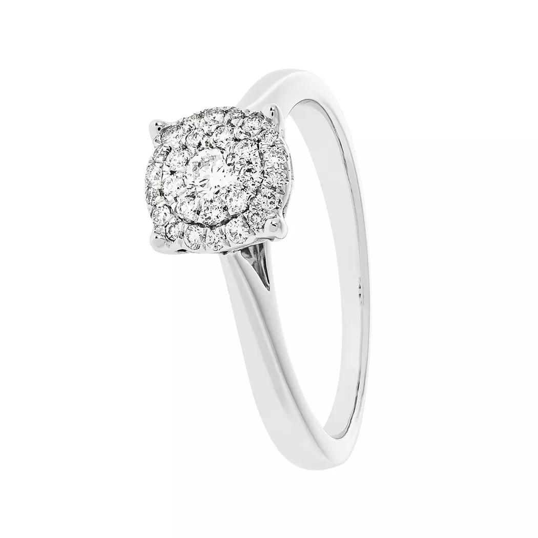 Sergio Ferris - Ring mit Diamant, 52, Weissgold
