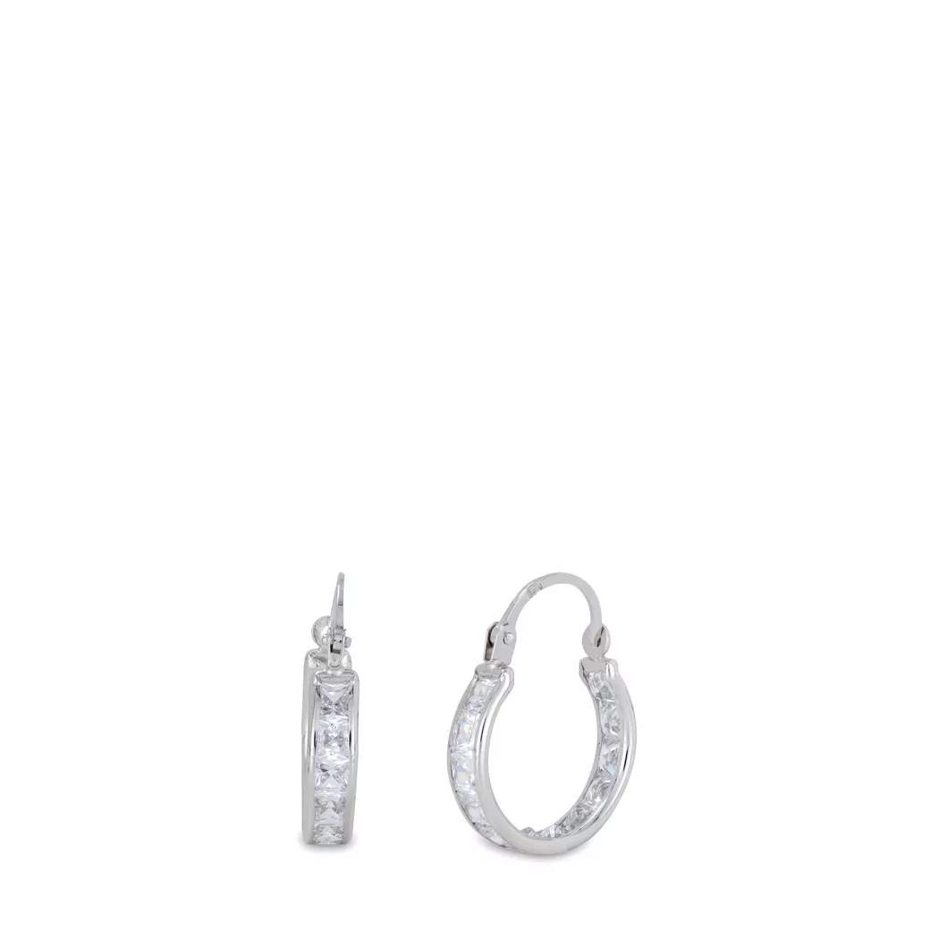 L' Atelier Gold 18 Karat by Manor - Kreolen, One Size, Weissgold