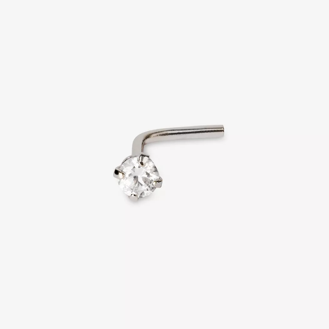 L' Atelier Gold 18 Karat by Manor - Nasenpiercing, Weissgold 5