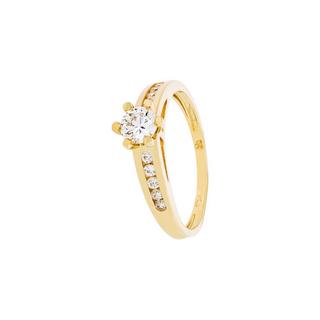 L' Atelier Gold 18 Karat by Manor  Bague avec zirconia synth. 