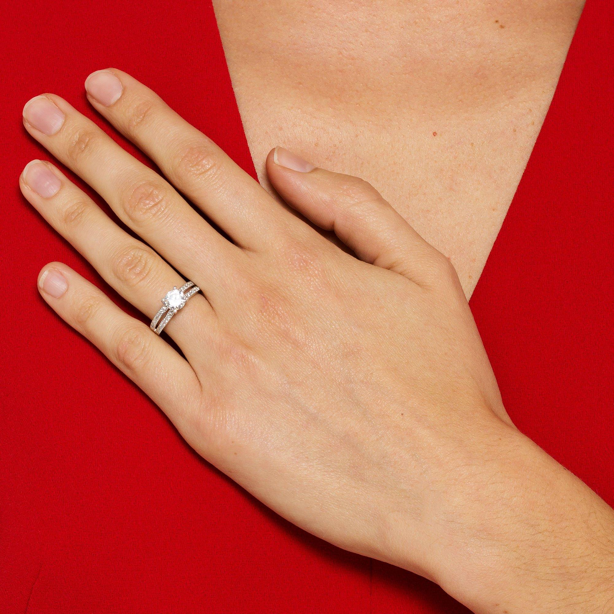 L' Atelier Gold 18 Karat by Manor  Ring mit Zirkonia 