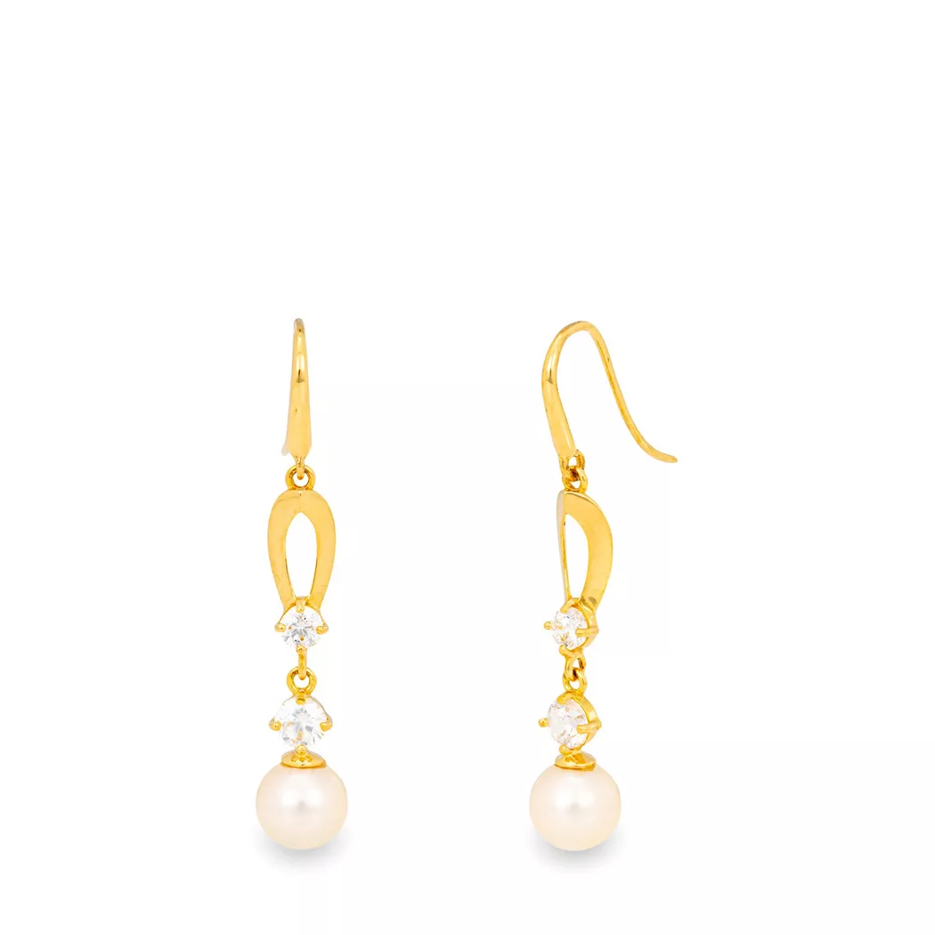L' Atelier Gold 18 Karat by Manor - Ohrhänger, One Size, Gelbgold