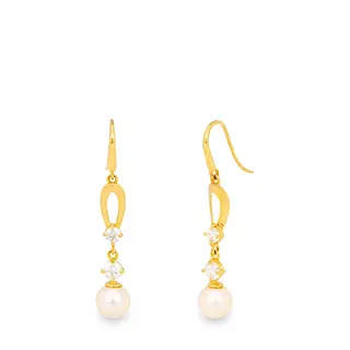 L' Atelier Gold 18 Karat by Manor  BOUCLES PEND. OR 18K Or Jaune