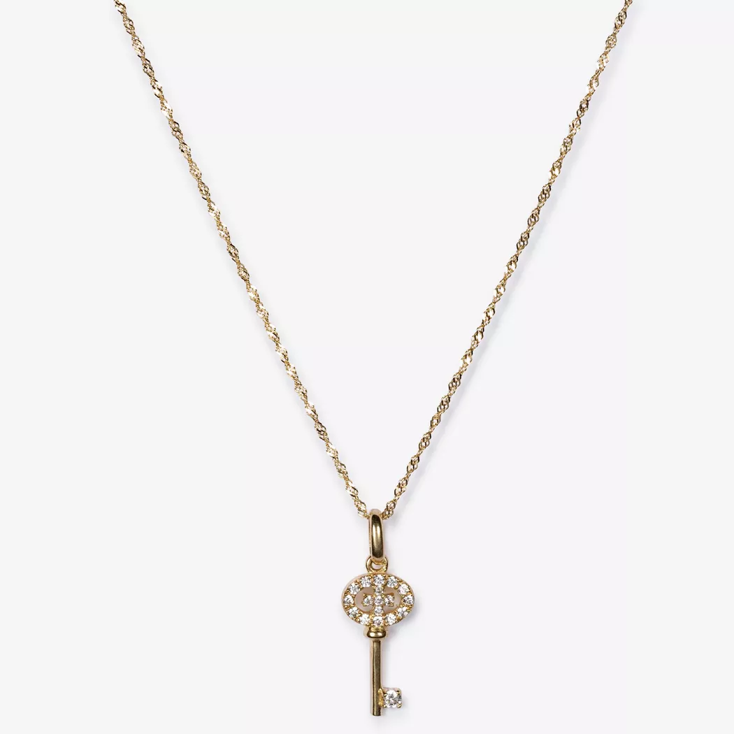 L' Atelier Gold 18 Karat by Manor - Halskette mit Anhänger, 42cm, Gelbgold
