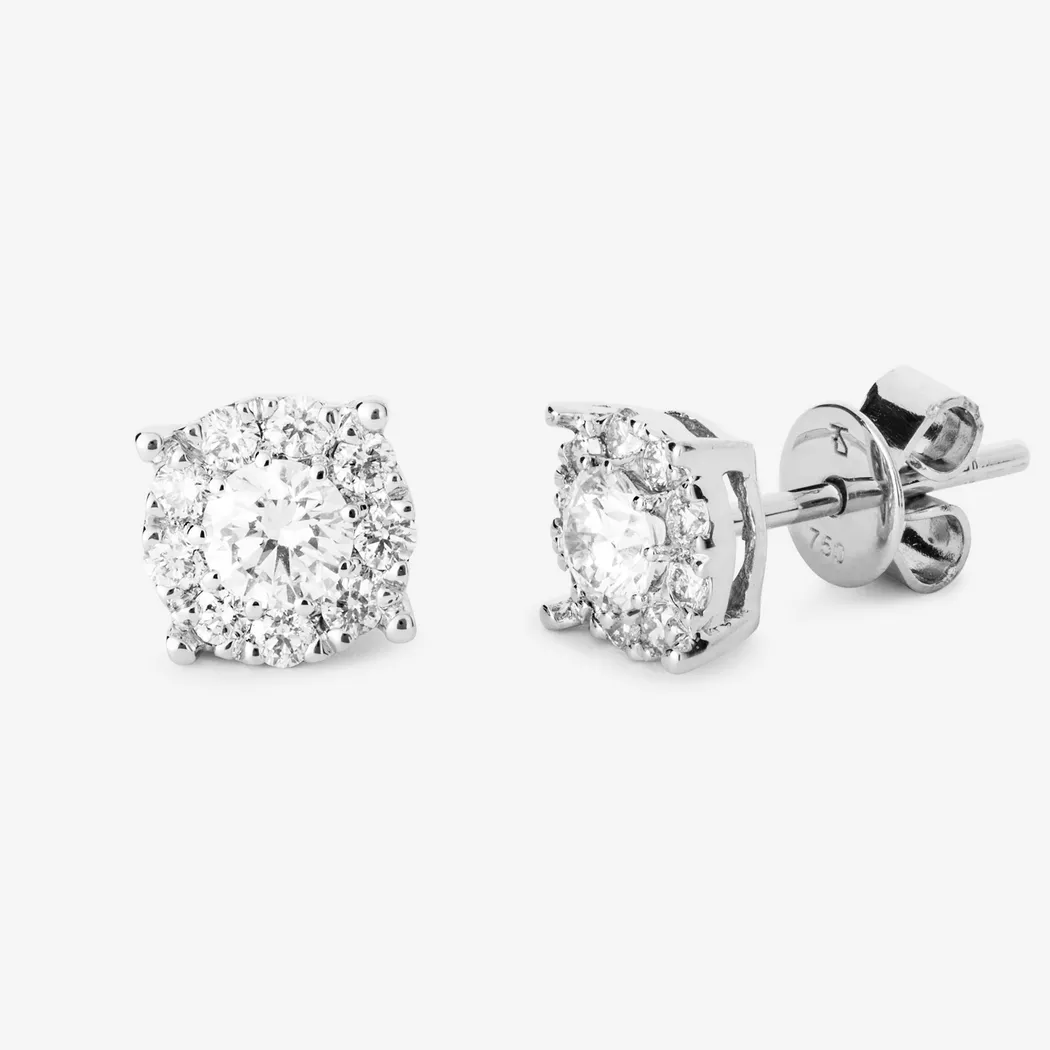 Sergio Ferris - Ohrstecker Diamant, One Size, Weissgold 4