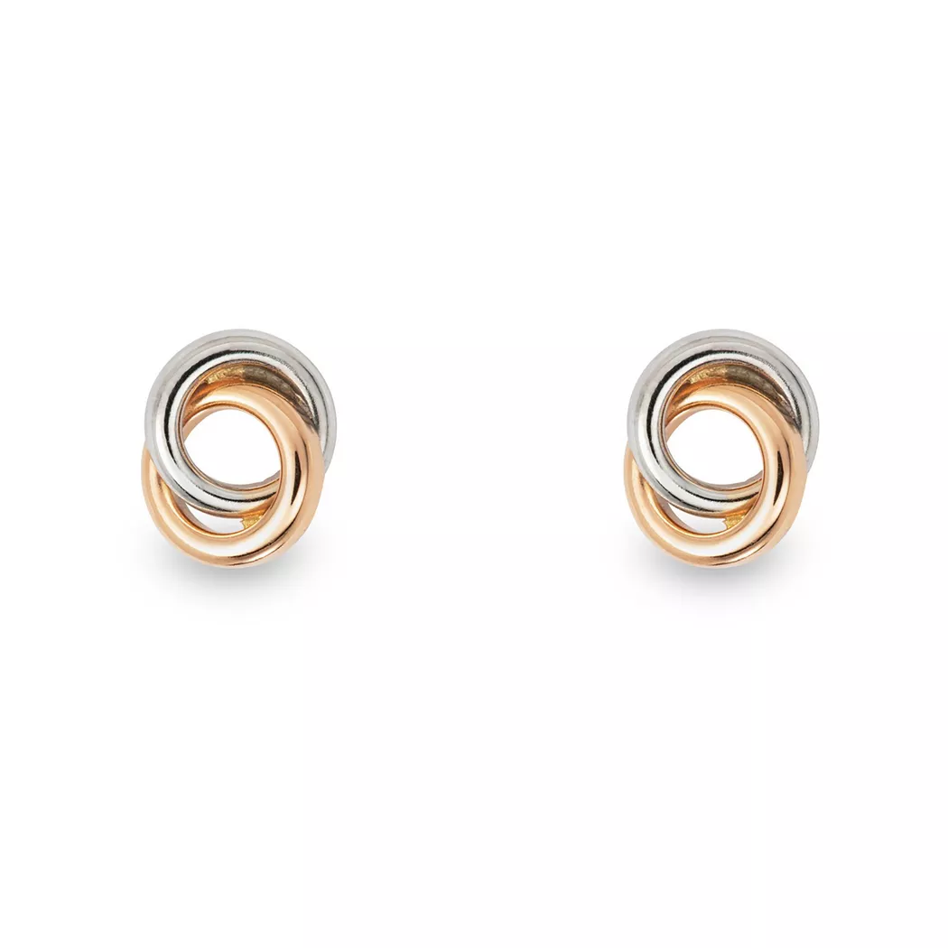 L' Atelier Gold 18 Karat by Manor - Ohrstecker, One Size, Zweifarbig