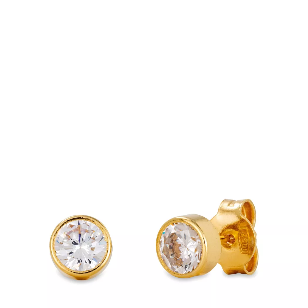 L' Atelier Gold 18 Karat by Manor - Ohrstecker, One Size, Gelbgold 4