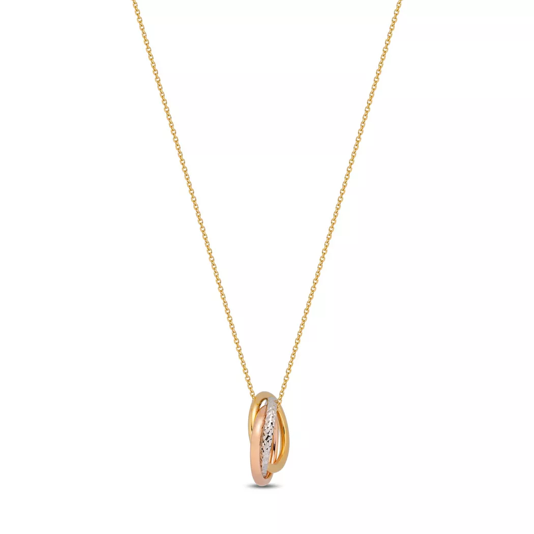 L' Atelier Gold 18 Karat by Manor - Halskette, 45cm, Dreifarbig
