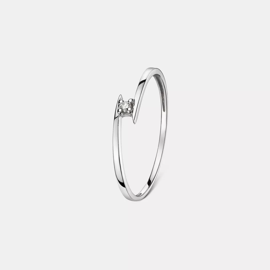 L' Atelier Gold 18 Karat by Manor - Ring, 56, Weissgold