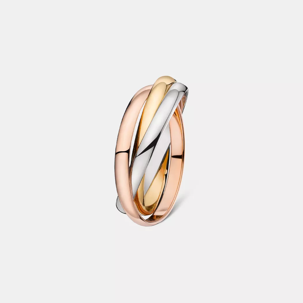 L' Atelier Gold 18 Karat by Manor - Ring, 54, Dreifarbig 3