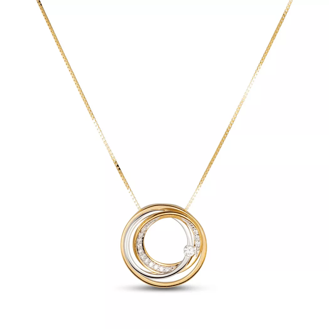 Sergio Ferris - Halskette, 42cm, Gelbgold
