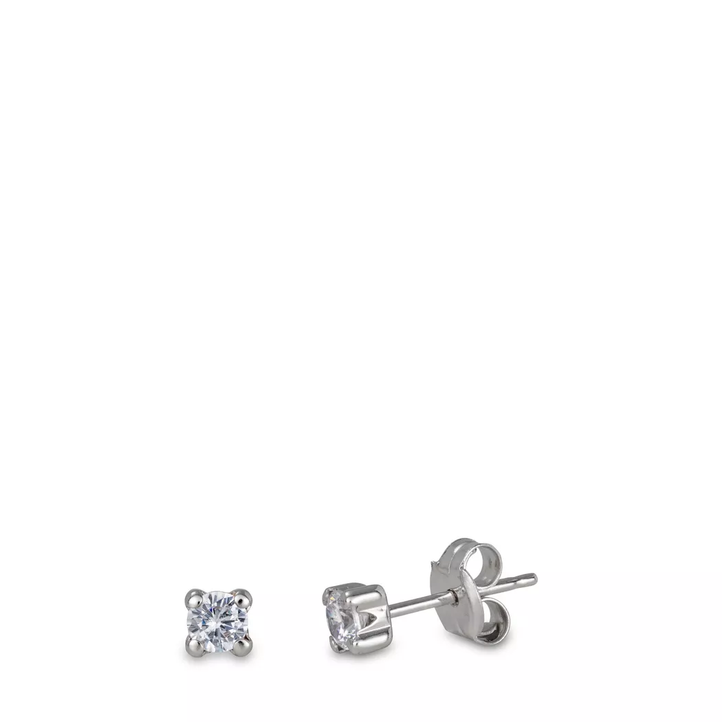 L' Atelier Gold 18 Karat by Manor - Ohrstecker, One Size, Weissgold 5