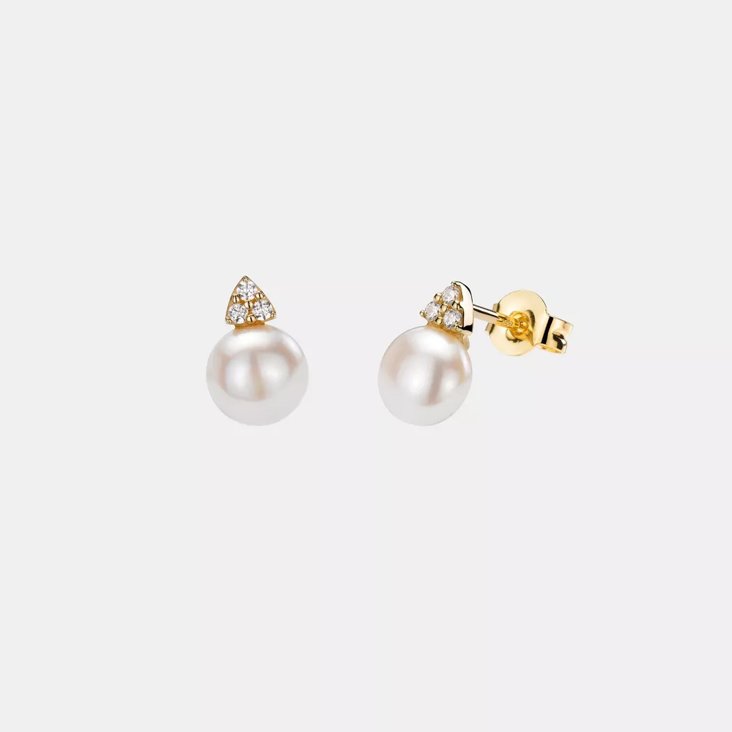 Puro® - Ohrstecker, One Size, Gelbgold 9