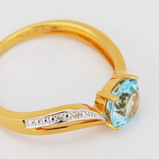 L' Atelier Gold 18 Karat by Manor  Ring mit Stein 