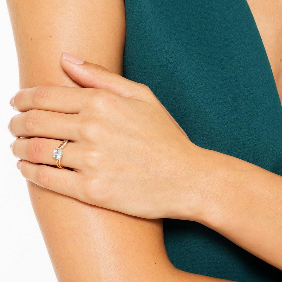 L' Atelier Gold 18 Karat by Manor  Anello con pietra 