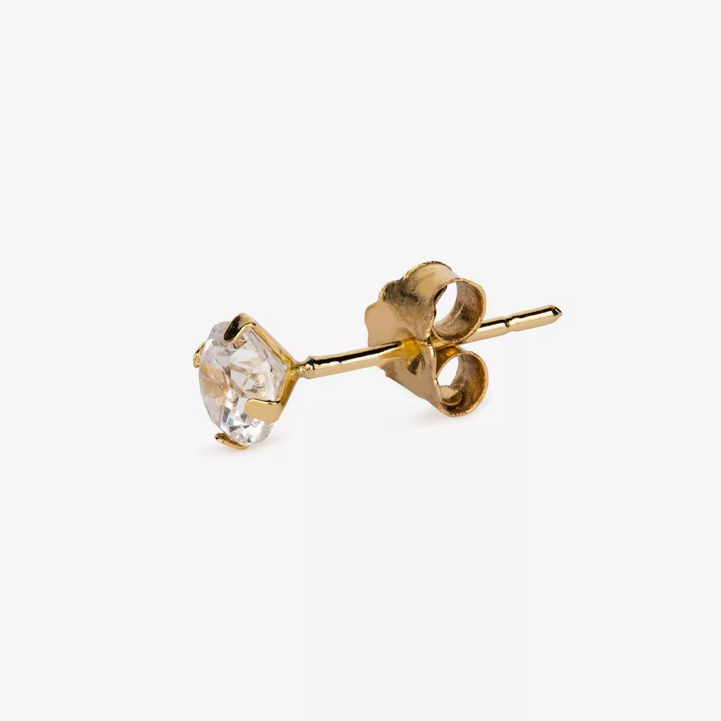 L' Atelier Gold 18 Karat by Manor - Einzelohrstecker, One Size, Gelbgold