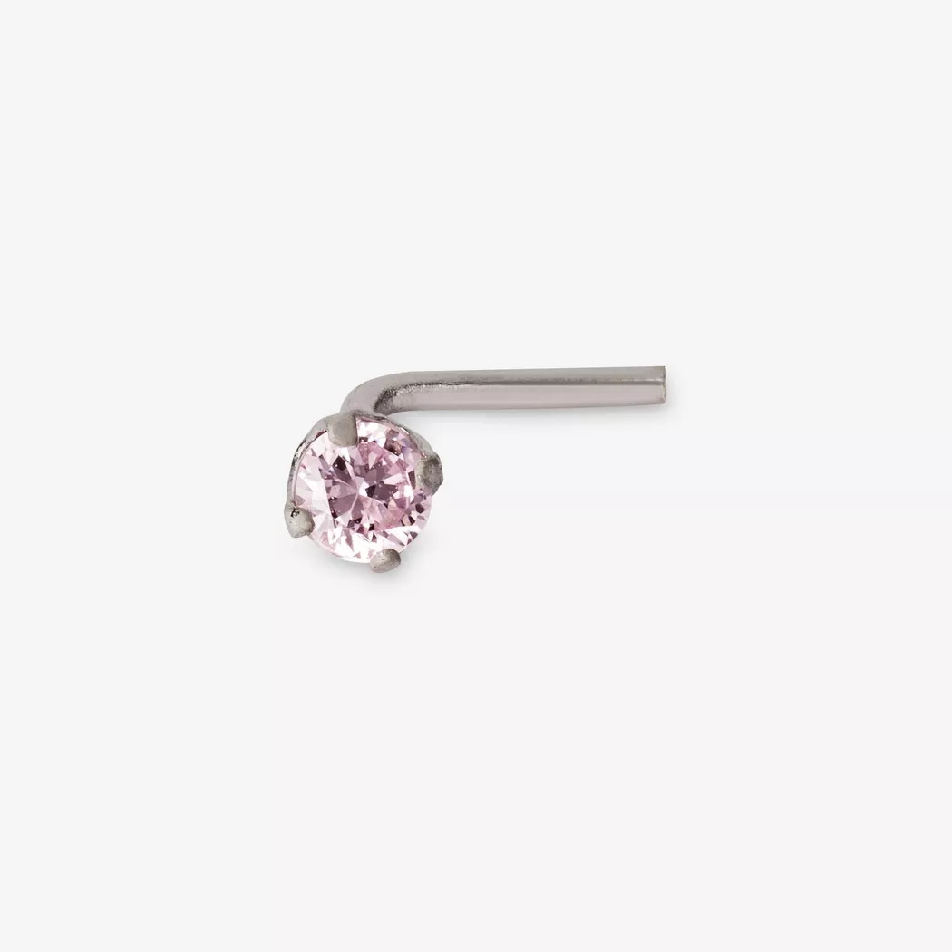 L' Atelier Gold 18 Karat by Manor - Nasenpiercing, Weissgold