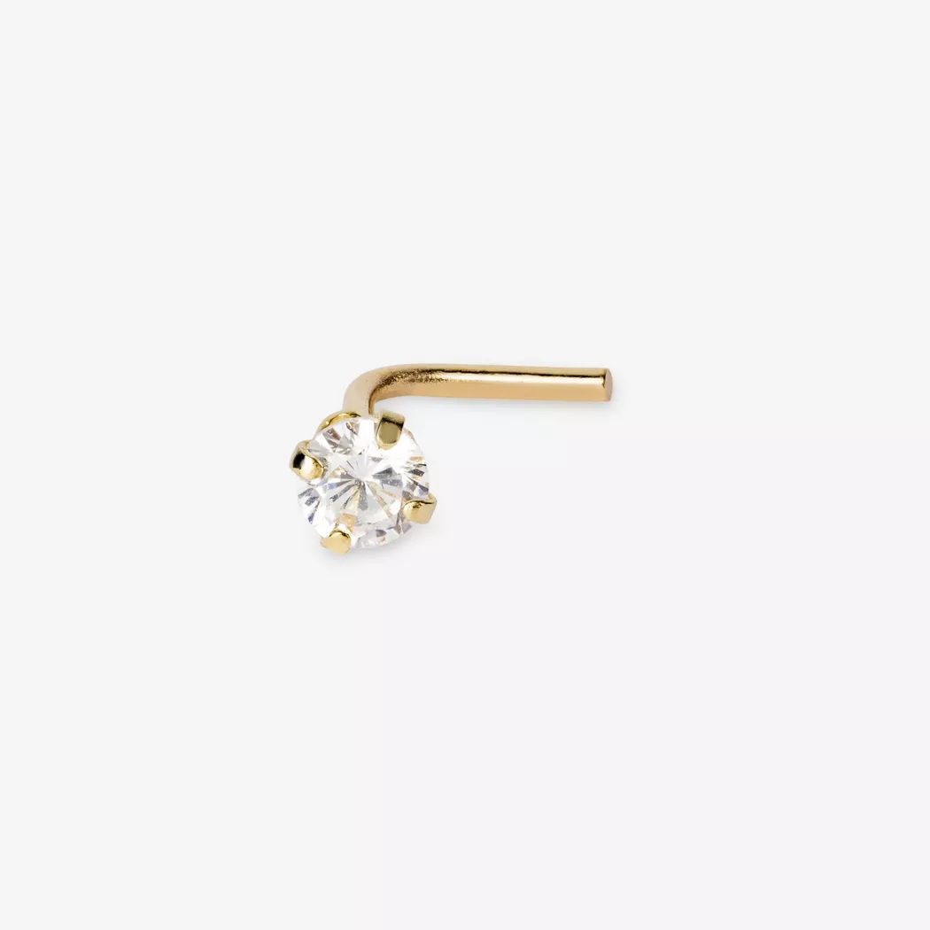 L' Atelier Gold 18 Karat by Manor - Nasenpiercing, Gelbgold