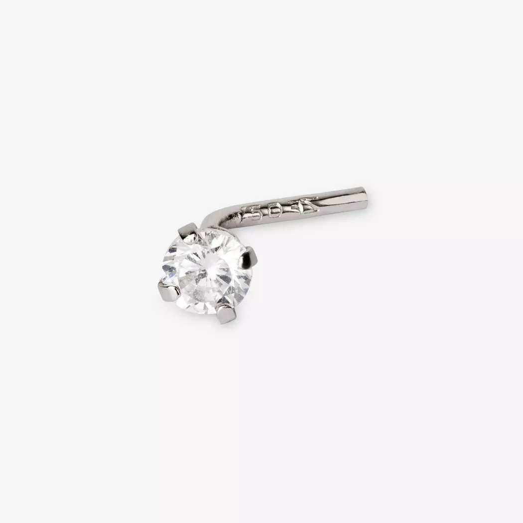 L' Atelier Gold 18 Karat by Manor - Nasenpiercing, Weissgold 4