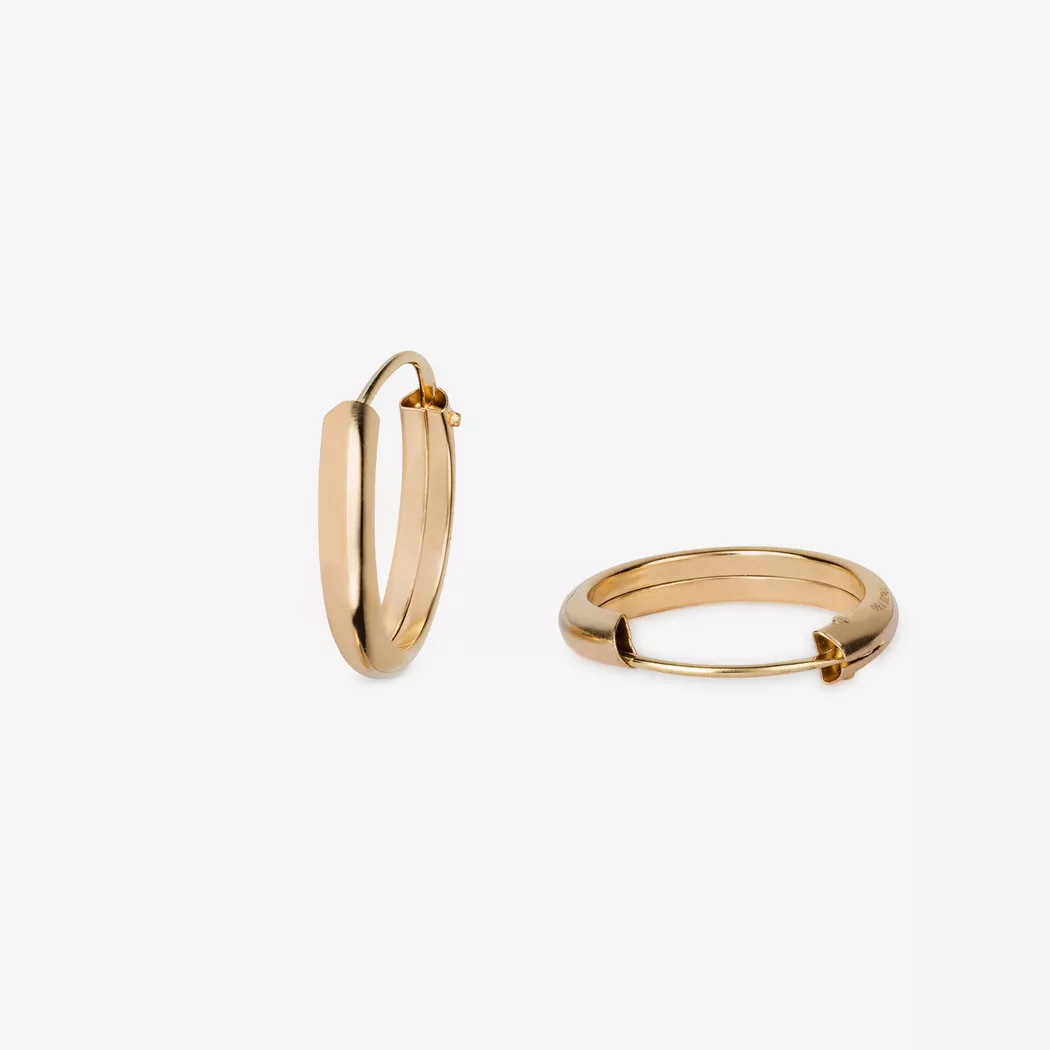 L' Atelier Gold 18 Karat by Manor - Creolen, One Size, Gelbgold