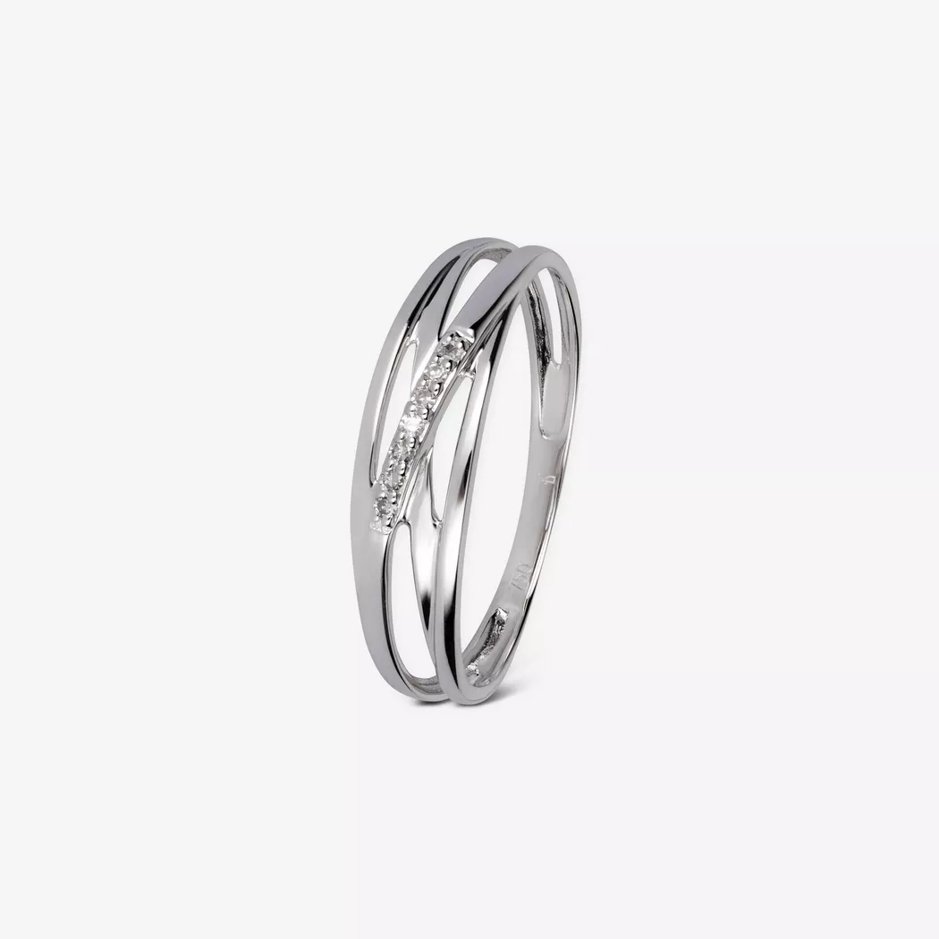 L' Atelier Gold 18 Karat by Manor - Ring, 56, Weissgold 6