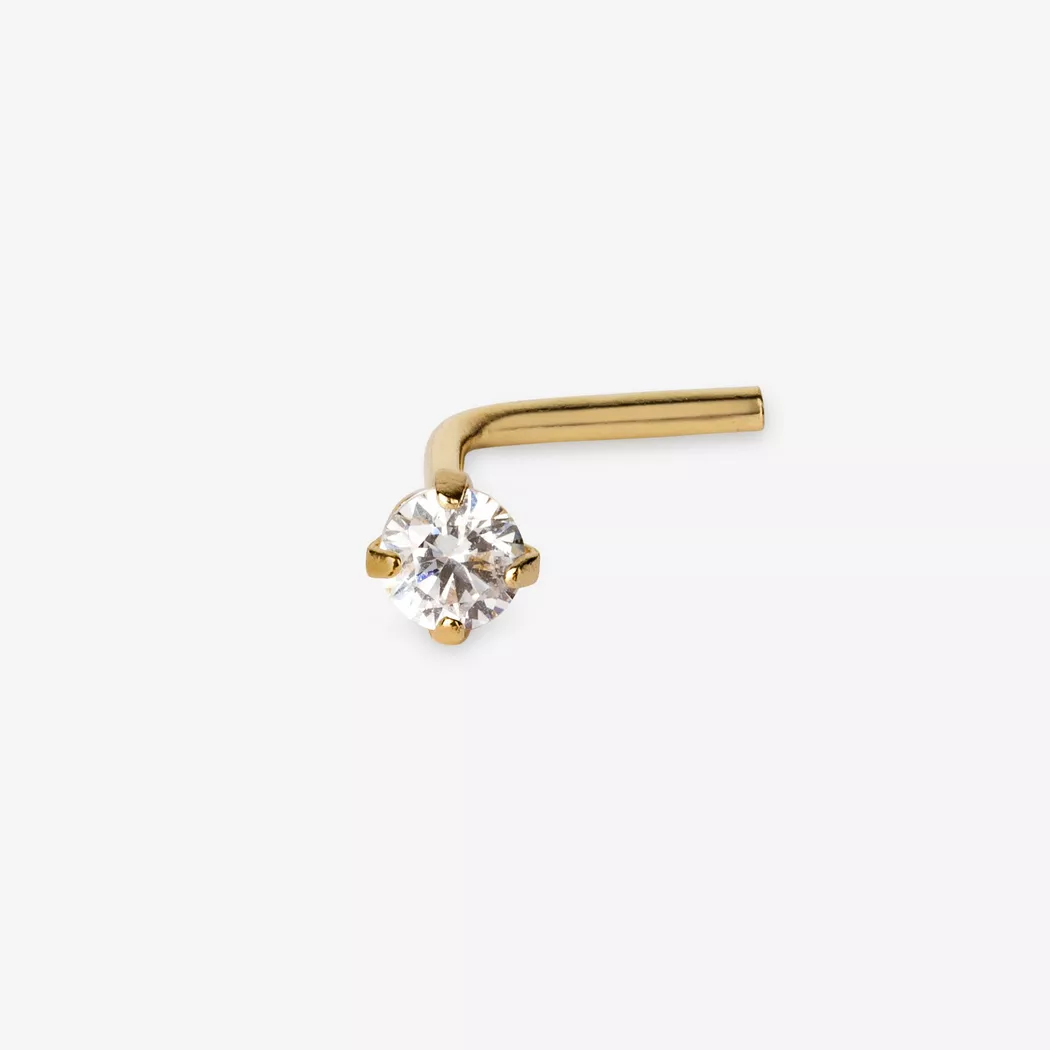 L' Atelier Gold 18 Karat by Manor - Nasenpiercing, Gelbgold