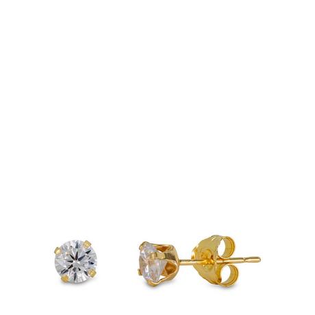 L' Atelier Gold 18 Karat by Manor  Ohrstecker mit Stein 