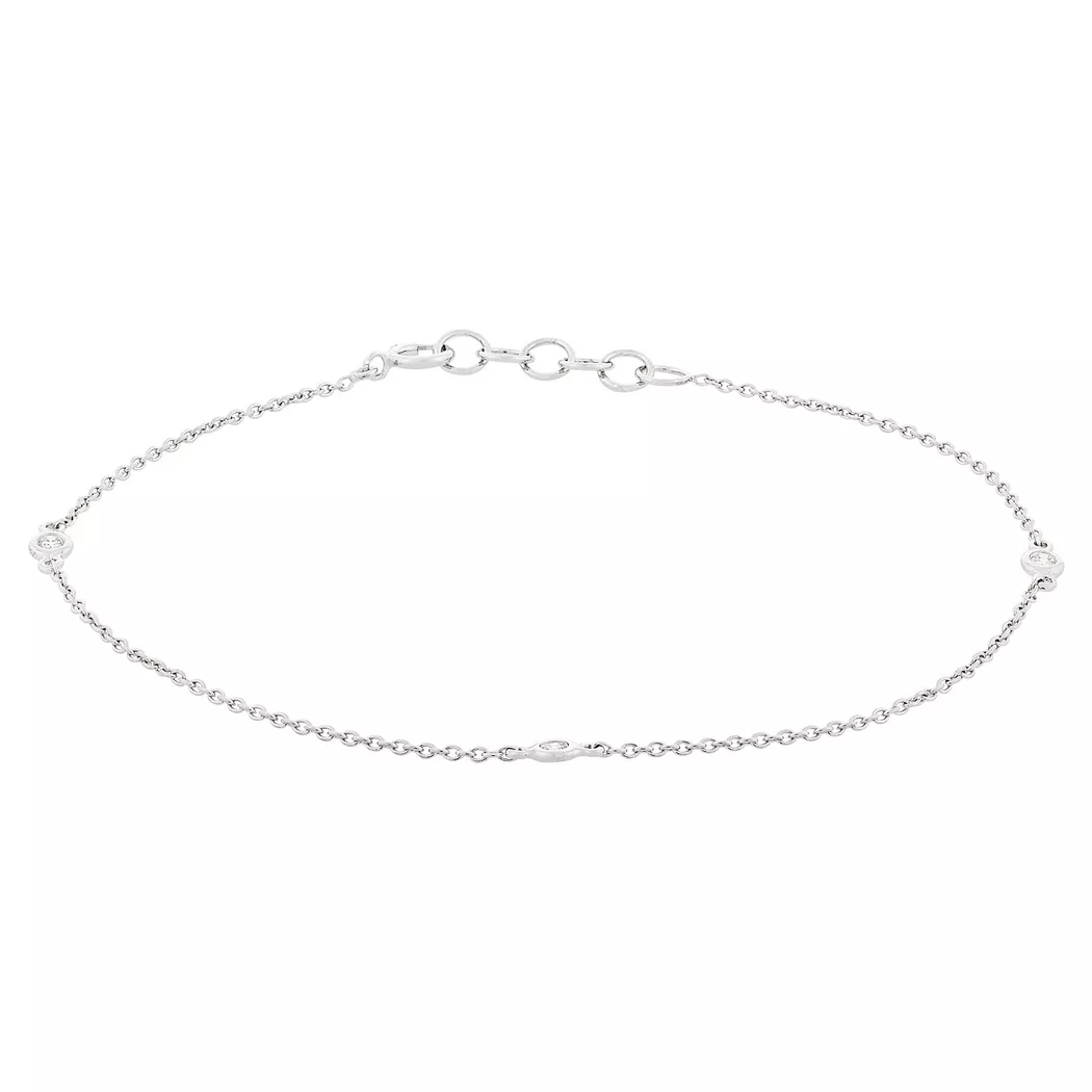 L' Atelier Gold 18 Karat by Manor - Armkette, 19cm, Weissgold