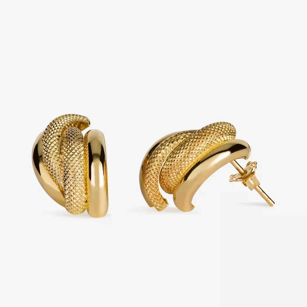 L' Atelier Gold 18 Karat by Manor - Ohrstecker, One Size, Gelbgold 10