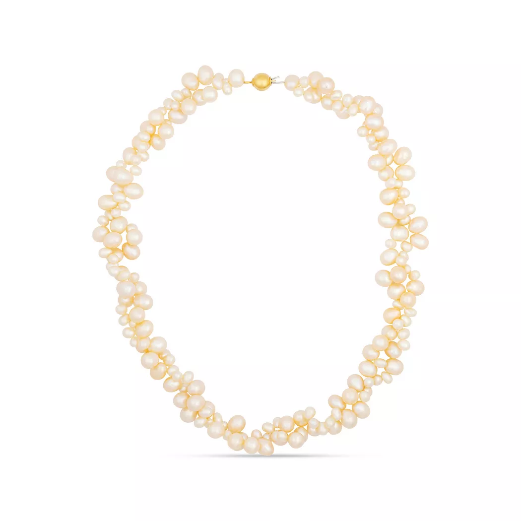 Puro® - Collier Perlen Suess, 45cm, Gelbgold