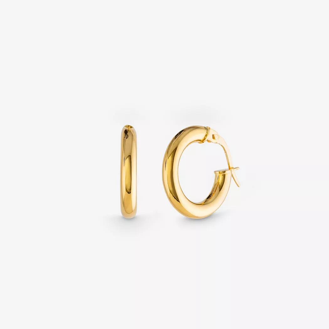 L' Atelier Gold 18 Karat by Manor - Creolen, One Size, Gelbgold 10