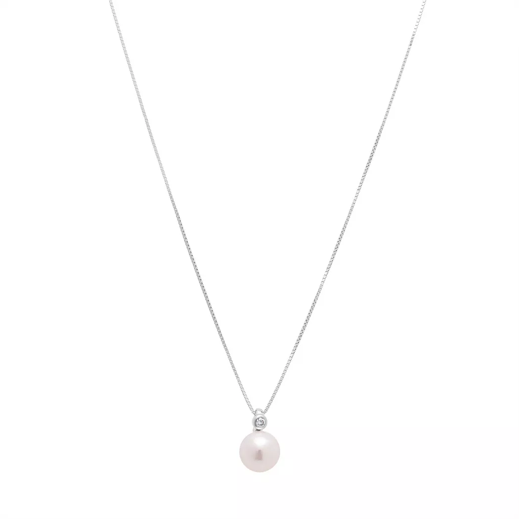 Puro® - Halskette, 45cm, Weissgold