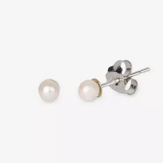 L' Atelier Gold 18 Karat by Manor  BOUCLES CLOUS OR BLA Or Blanc