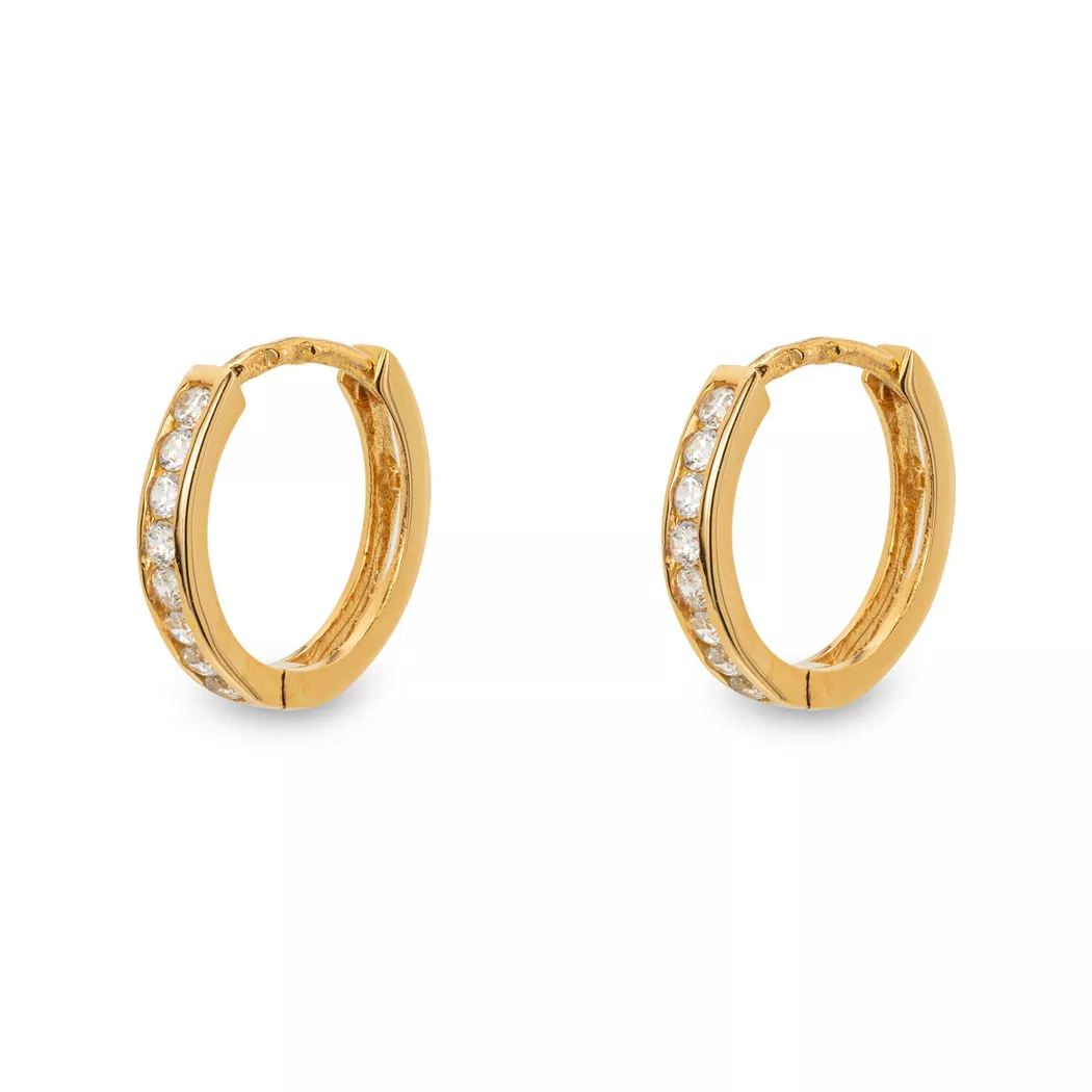 L' Atelier Gold 18 Karat by Manor - Kreolen, One Size, Gelbgold