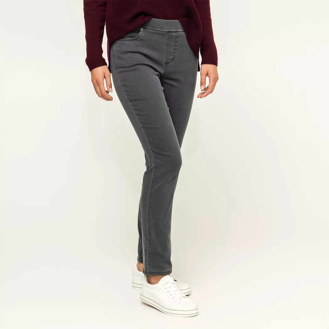 Anna Montana - Jeans, Slim Fit, für Damen, Anthrazit, Größe 36