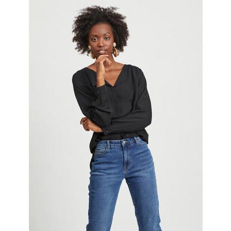 VILA Gestreifte Langarmbluse  