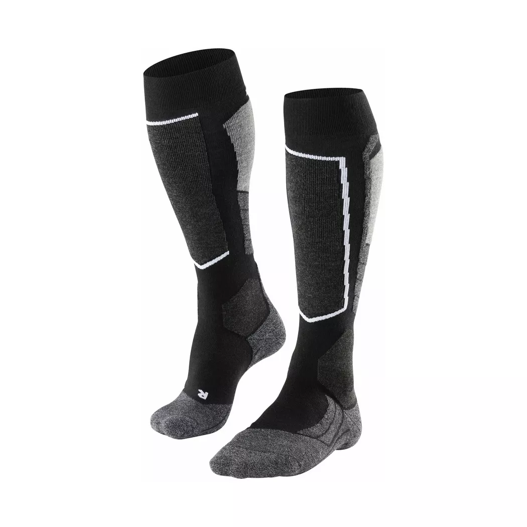 Falke - Calzettoni da sci, lunghezza ginocchia, per uomo, Nero, Größe 39-41