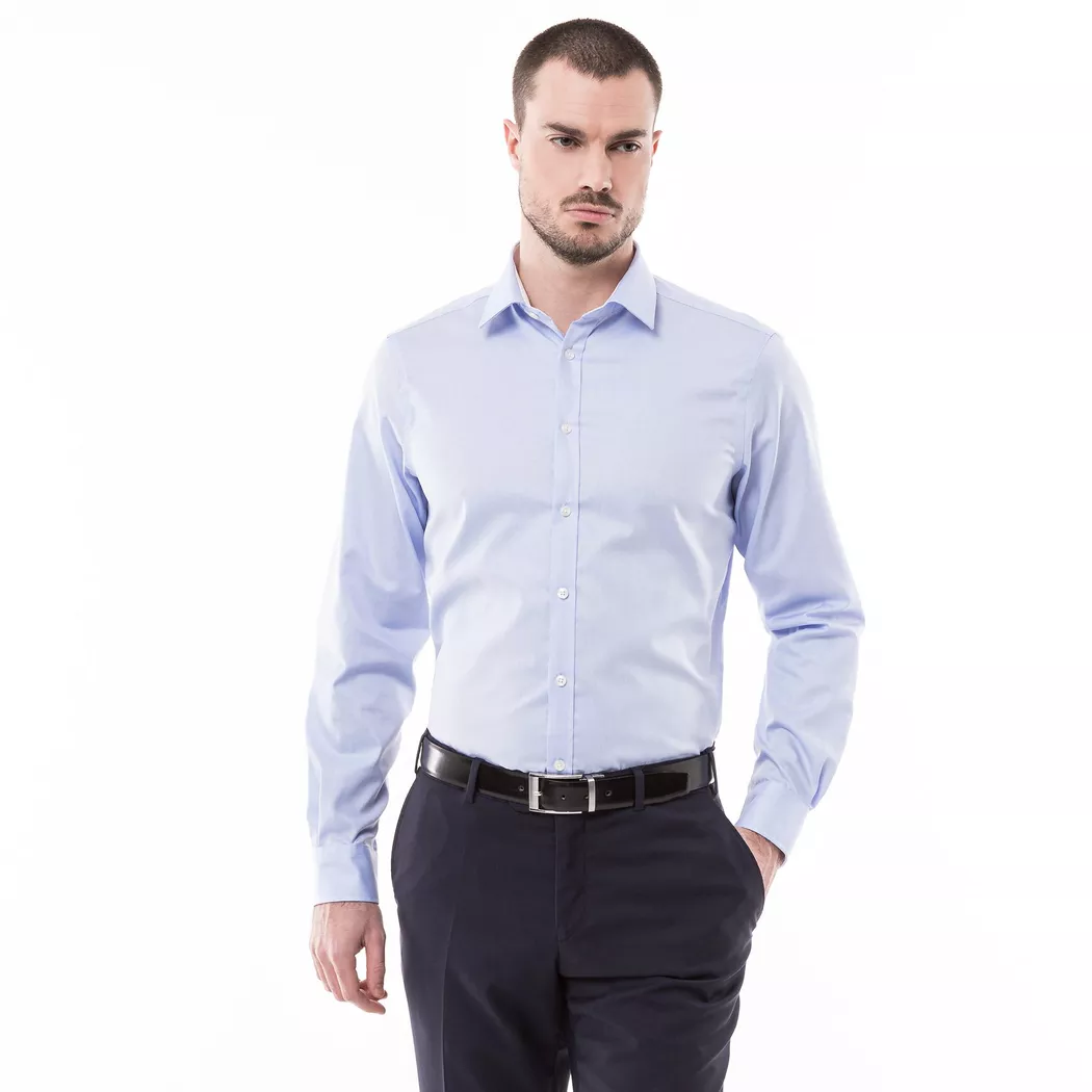 Manor Man - Hemd, Classic Fit, langarm, für Herren, Himmelblau, Größe M