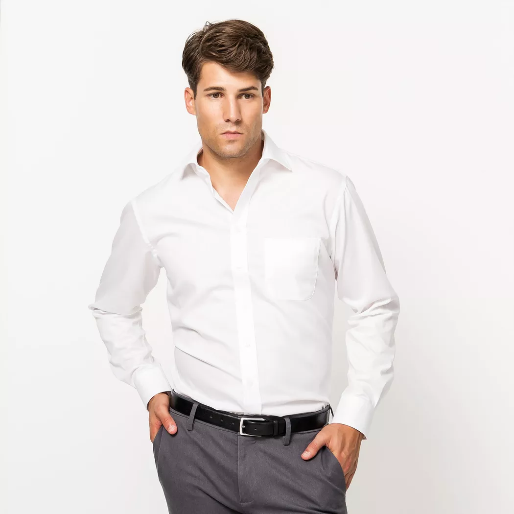 Kauf - Hemd, Regular Fit, langarm, für Herren, Weiss, Größe 45
