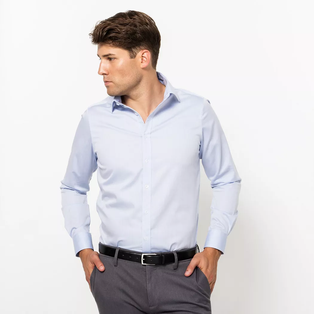 Kauf - Hemd, Slim Fit, langarm, für Herren, Himmelblau, Größe 40