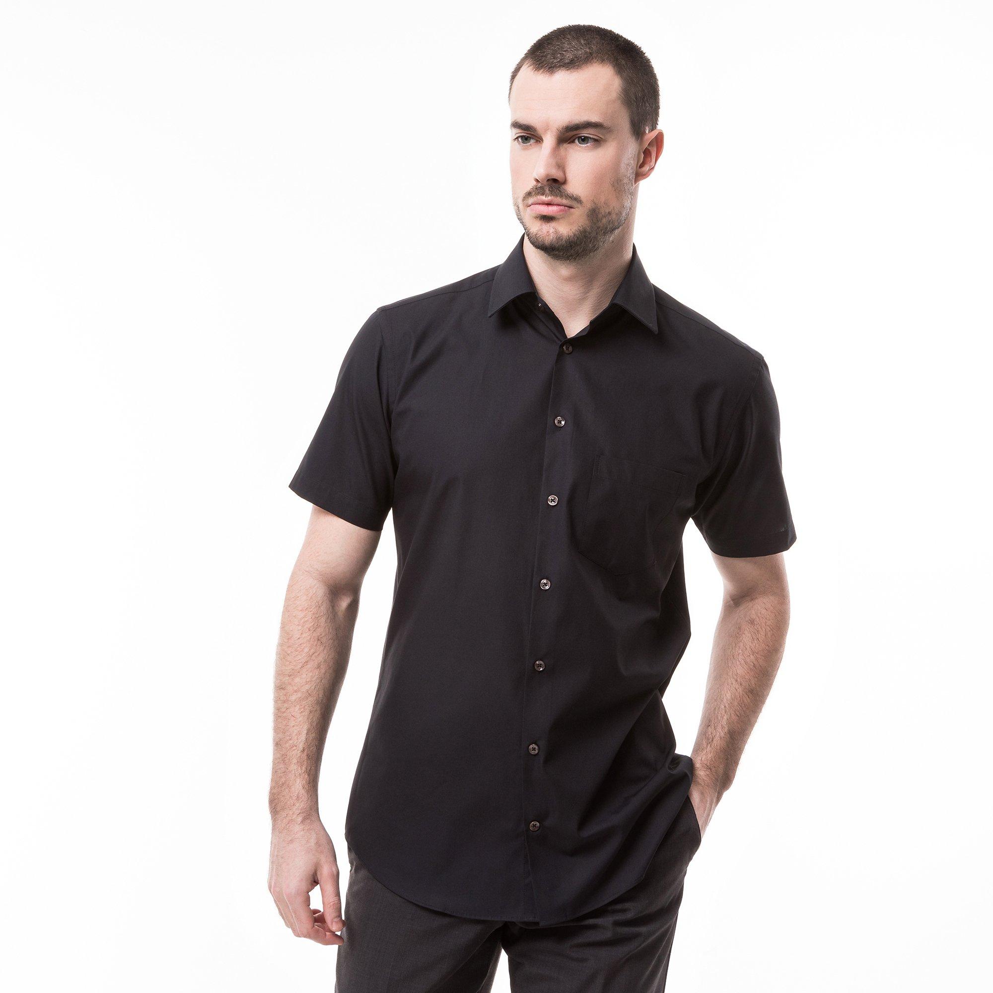 Manor Man  Camicia classic fit a maniche corte 