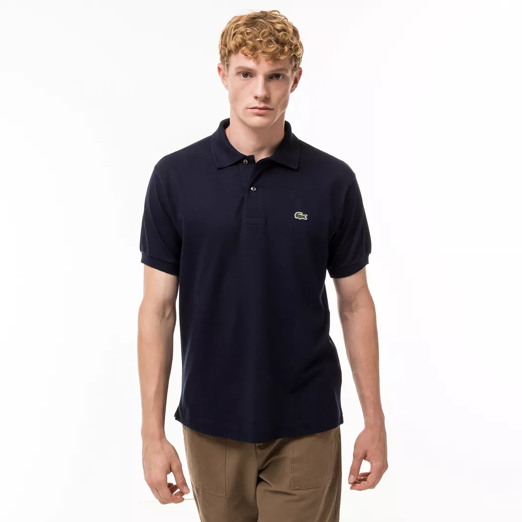 Lacoste Original L.12.12 Petit Piqué Cotton Polo Shirt Herr, Navy Blue, 3