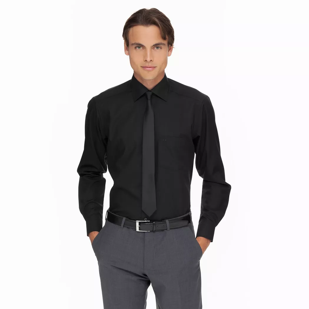 OLYMP Hemd Modern Fit schwarz   39 herren