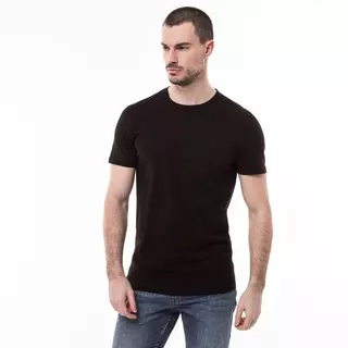 Manor Man T-Shirt, Classic Fit, kurzarm T-Shirt, k'arm classic-fit BIO Black
