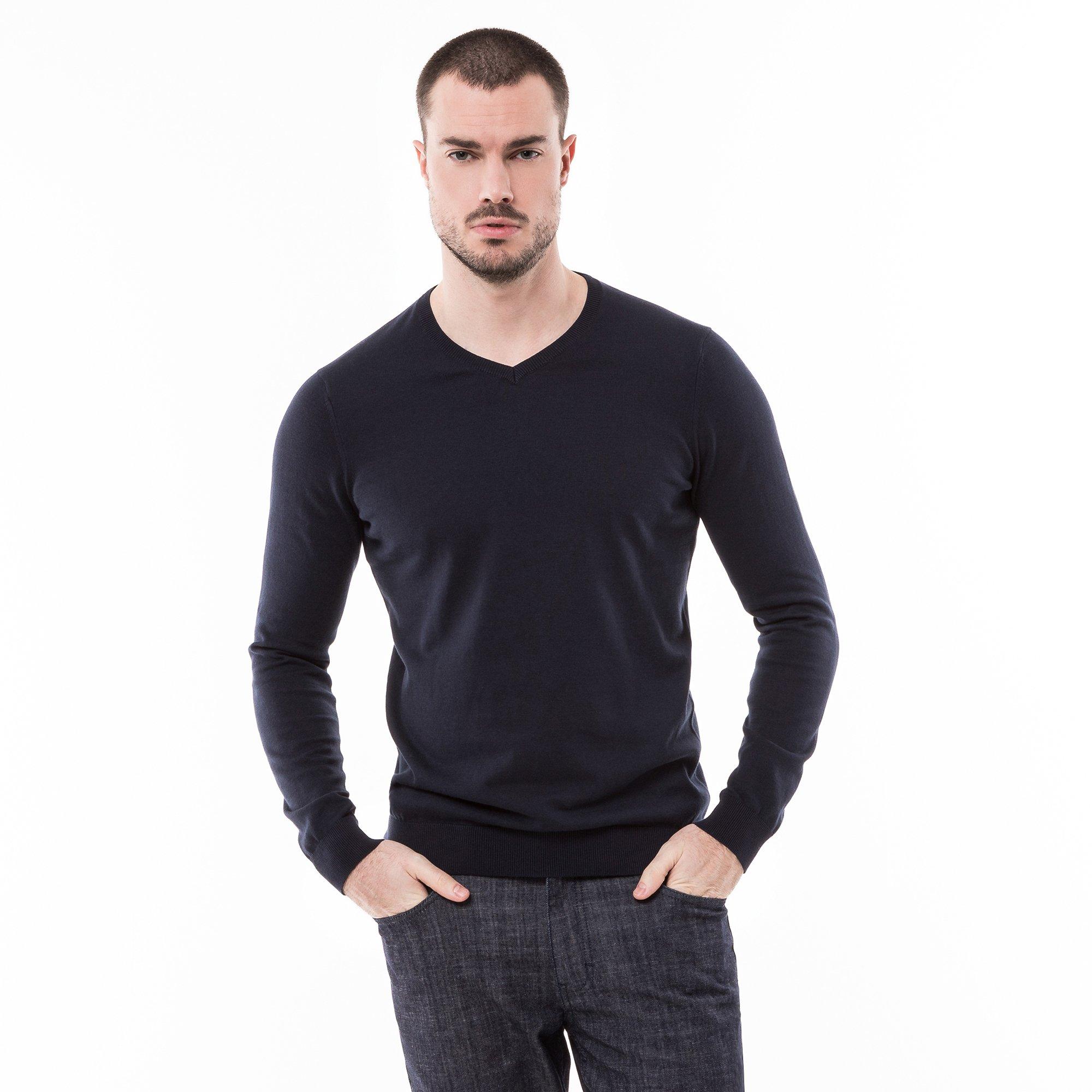 Image of Pullover, Classic Fit, Langarm Herren Anthrazit M
