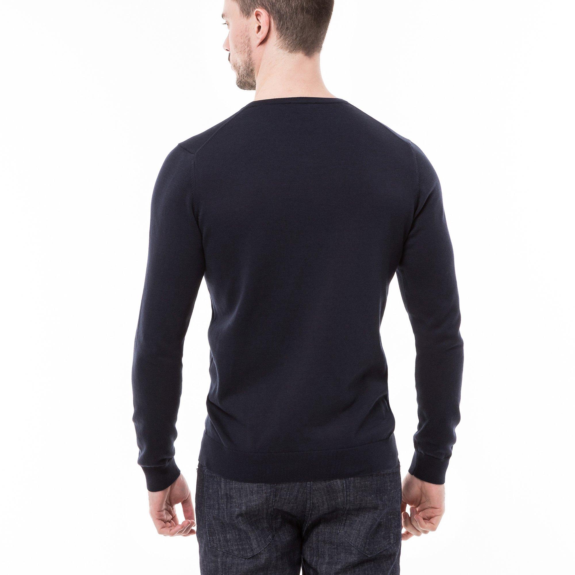 Manor Man Classic Fit Langarm V-Pullover  