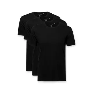 Manor Man Triopack, T-Shirts, kurzarm  Black