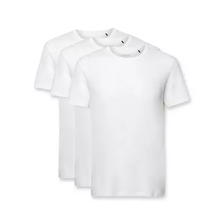 Manor Man Triopack, T-Shirts, kurzarm  Weiss