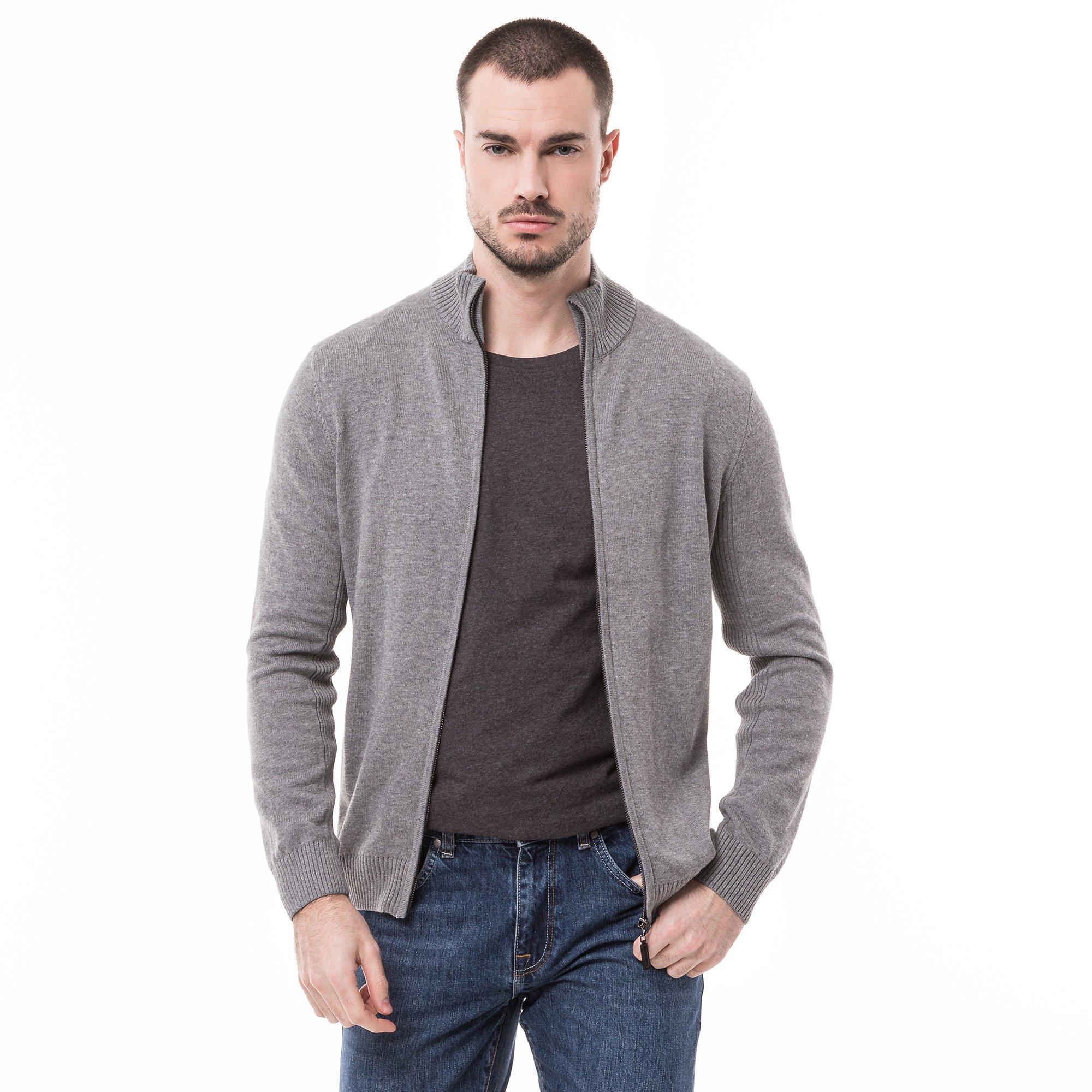 Manor Man Cardigan Zip Manches Longues Regular Fit  