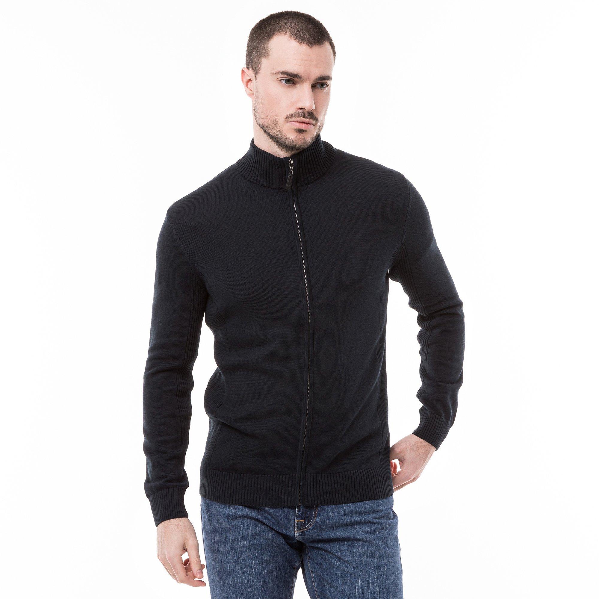 Manor Man Cardigan Zip Manches Longues Regular Fit  